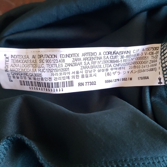 Zara Trafaluc dark green racerback dress Size Medium - Picture 7 of 10